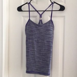 Lululemon 🍋 Power Y Tank, Purple/White